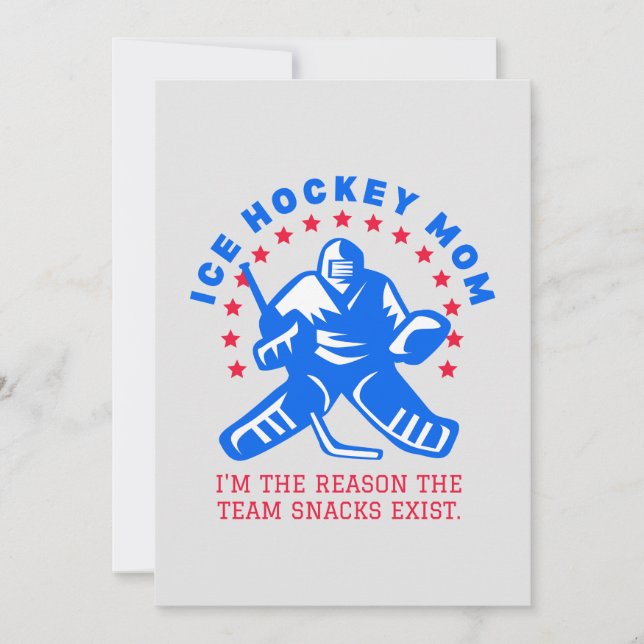 FUNNY ICE HOCKEY MOM CARD (Front)