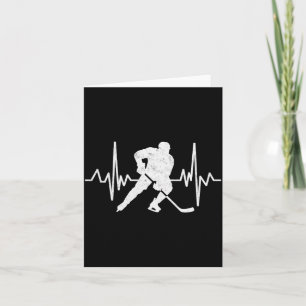Funny Ice Hockey Player Goalie Heartbeat Hockey Fa Card