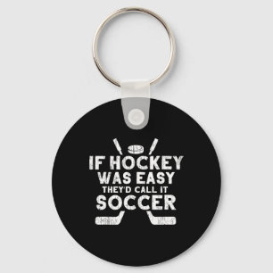 Funny Ice Hockey Player Goalie Sports Gift Men Wom Keychain