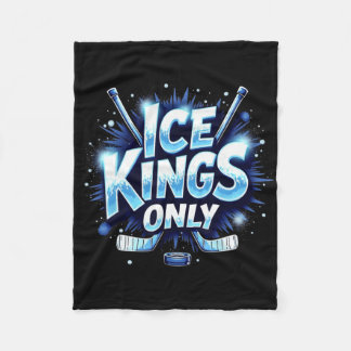 Funny Ice Hockey Quote Gift Kings  Fleece Blanket