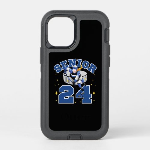 Funny Ice Hockey Senior 2024 OtterBox Defender iPhone 12 Mini Case