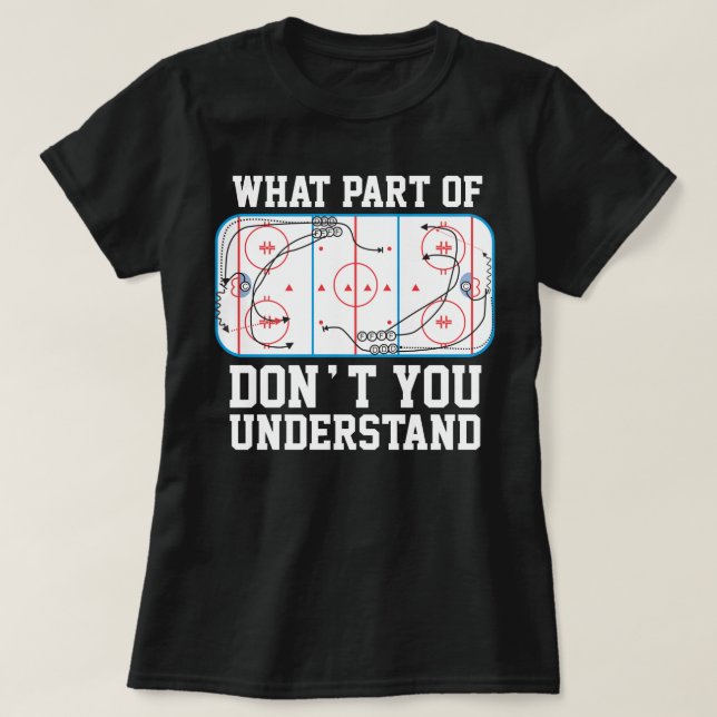 Funny Ice Hockey Tactics Classic T Shirt (Design Front)