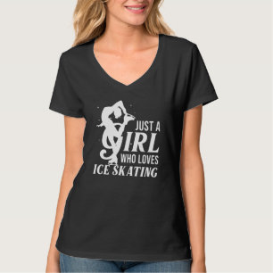 Funny Ice Skating For Girls Women Skater Figure Sk T-Shirt