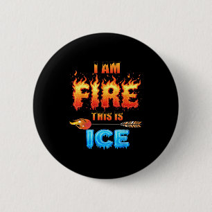 Funny Ice This Is Fire Costume Halloween Family Ma Button
