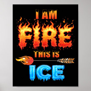 Funny Ice This Is Fire Costume Halloween Family Ma Poster