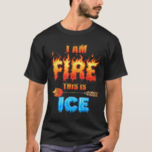 Funny Ice This Is Fire Costume Halloween Family Ma T-Shirt