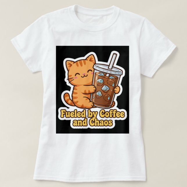 Funny Iced Coffee Lover Gift T-Shirt (Design Front)