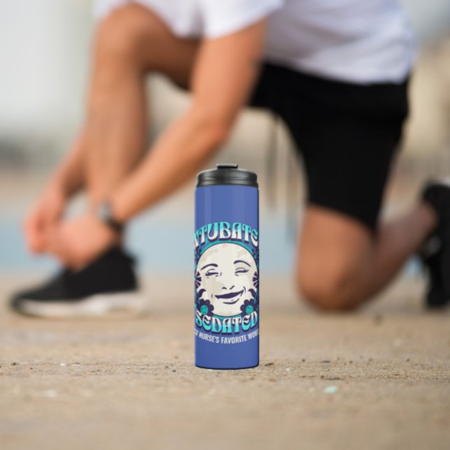 Funny ICU Nurse Intubated Customize (Medical Job) Thermal Tumbler (Creator Uploaded)