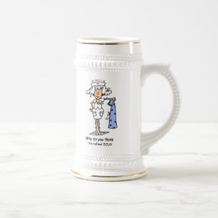 Funny ICU Nurse T-shirts and Gifts Beer Stein