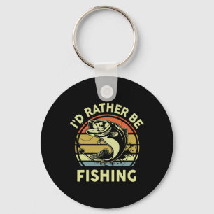Funny Id Rather Be Fishing-shirt Men Women Boy Kid Keychain
