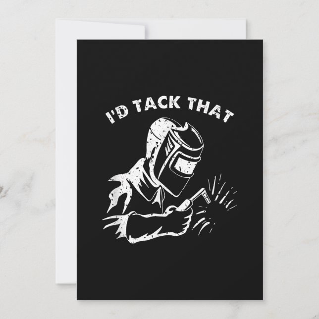 Funny Id Tack That Weld Welder Gifts For Men Announcement (Front)
