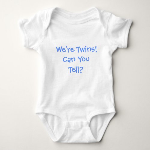 Funny Identical Twins Baby Bodysuit