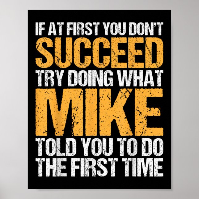 Funny If At First You Dont Succeed Try Doing What  Poster (Front)