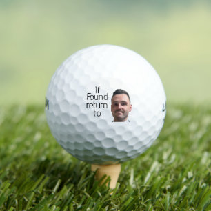 Funny If Lost Return To Men Face Photo Golf Balls