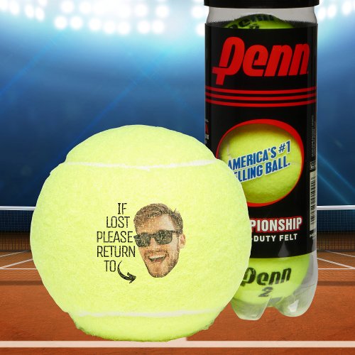 Funny If Lost Return To Men Face Photo Tennis Balls