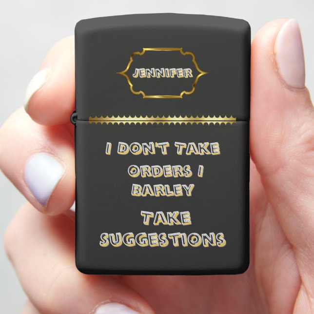 Funny Ignite tool with quirky designs Zippo Lighter (In Hand)