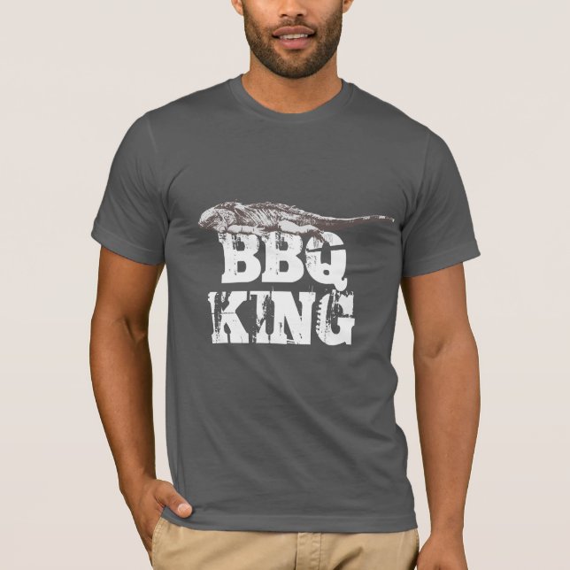 Funny Iguana BBQ King T-Shirt (Front)