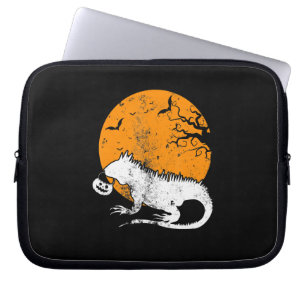 Funny Iguana Pumpkin Halloween Costume Men Women K Laptop Sleeve