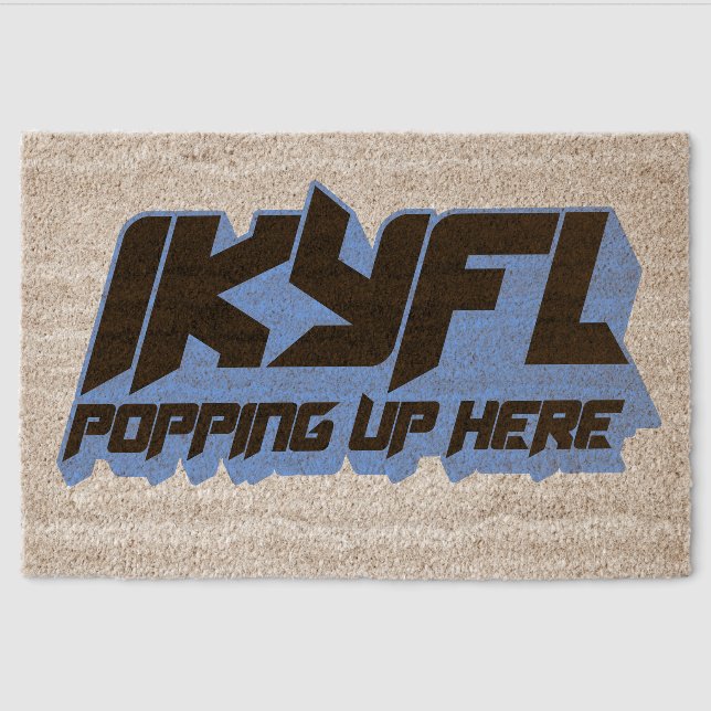 Funny IKYFL Popping Up Here Coir Mat (Front)