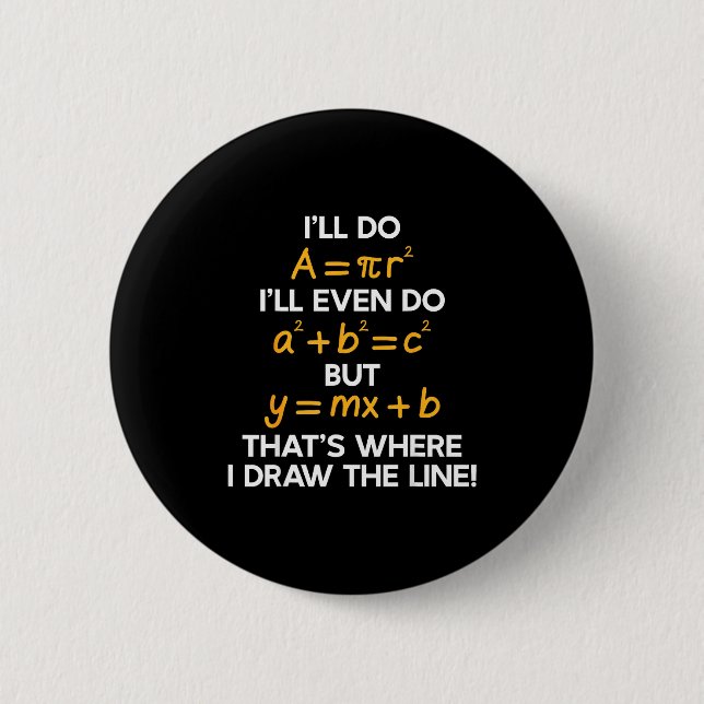 Funny I'll Math Formula Math Puns Button (Front)