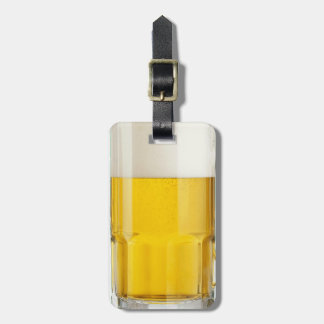 Funny illusion beer luggage tag