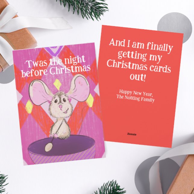 Funny Illustrated Late After Christmas Card  (Creator Uploaded)