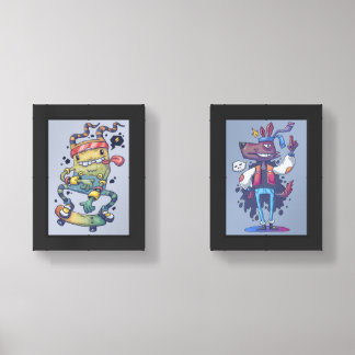 funny illustration wall art Dreamy Watercolor Art  Sets
