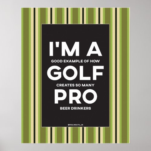 Funny Im A Golf Pro Golf Poster