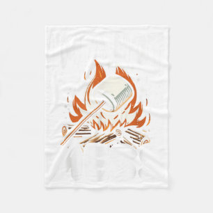 Funny Im A Hot Toasted Mess Fall Camping Smores Ma Fleece Blanket