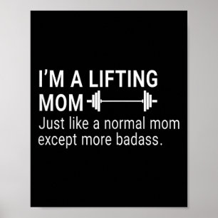 Funny I'm A Lifting Mom Definition Gym Workout Bod Poster