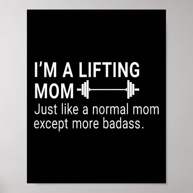 Funny I'm A Lifting Mom Definition Gym Workout Bod Poster (Front)