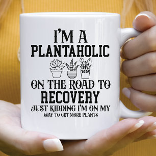 Funny I'm A Plantaholic Two-Tone Coffee Mug