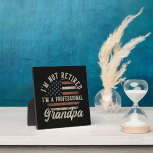 Funny "I'm A Professional Grandpa" Retirement Plaque