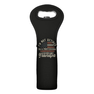 Funny "I'm A Professional Grandpa" Retirement Wine Bag