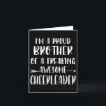 Funny Im A Proud Cheer Brother Of A Cheerleader Xm Card<br><div class="desc">Funny Im A Proud Cheer Brother Of A Cheerleader Xmas</div>