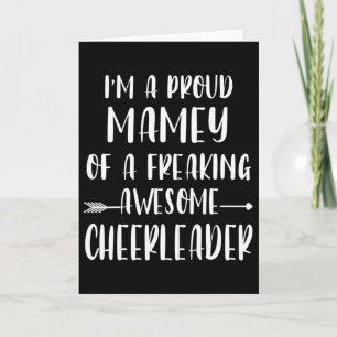 Funny I'm A Proud Cheer Mamey Of A Cheerleader Xma Card