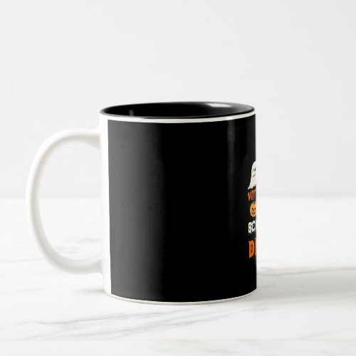 funny im a school bus driver ghosts halloween cost Two_Tone coffee mug