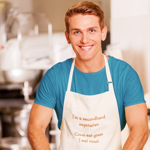 Funny Im A Secondhand Vegetarian BBQ Kitchen Apron