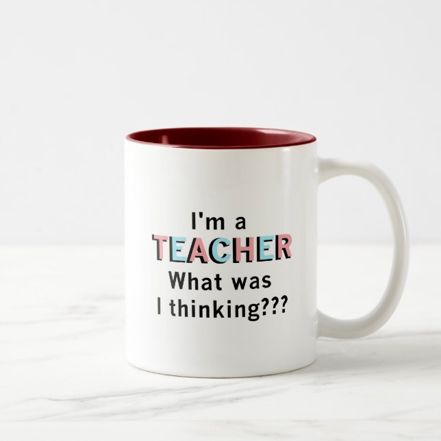 Funny I'm a Teacher Tshirts and Gifts Two-Tone Coffee Mug (Right)