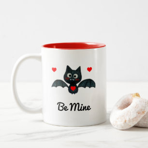 Funny I'm Batty About You Bat Valentine Two-Tone Coffee Mug