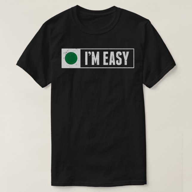 Funny I'm Easy Snowboard Ski Mountain Sign Retro V T-Shirt (Design Front)