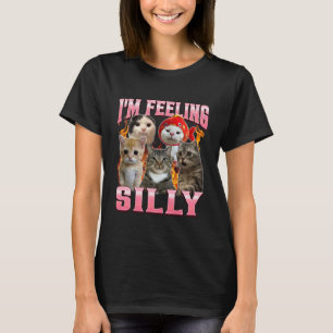 Funny I'm Feeling Silly Humor Cute Cat Meme Bootle T-Shirt