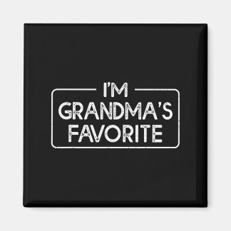 Funny I'm Grandma's Favorite Grandson Granddaughte Magnet