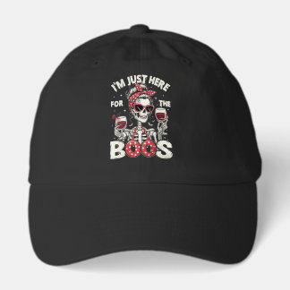 Funny I'm Just Here for The Boos Skeleton Hat