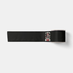 Funny I'm Just Here for The Boos Skeleton Satin Ribbon