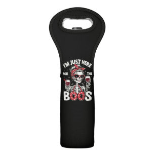  Funny I'm Just Here for The Boos Skeleton Wine Bag