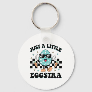 Funny I'm Just So Eggstra Happy Easter Motivationa Keychain