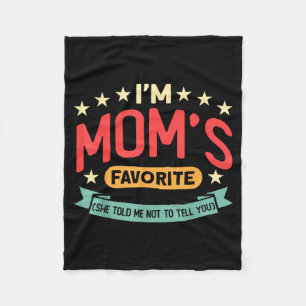 Funny I'm Mom's Favorite Son Daughter In Law Favor Fleece Blanket
