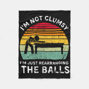 Funny I'm Not Clumsy Pool Hall Billiards Gaming Ad Fleece Blanket