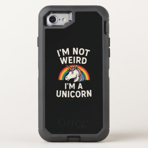 Funny I'm Not Weird I'm A Unicorn Quote Design OtterBox Defender iPhone SE/8/7 Case